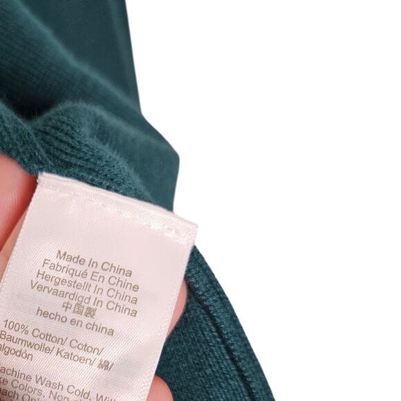 NEW J.Crew XXL Chelsea Sweater Blazer Dark Emerald Green Open Front Cotton - Picture 3 of 4